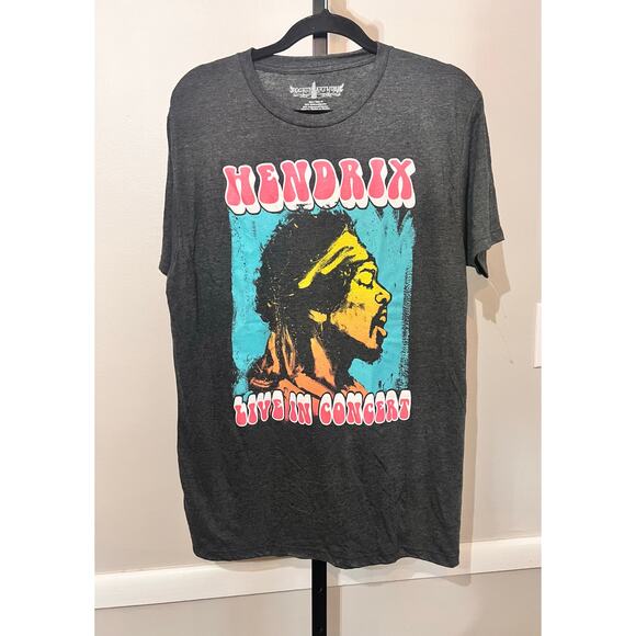 Rockin Artwork Fall of '68 Hendrix Live In Concert Graphic T-Shirt Black M NWOT - Picture 2 of 5